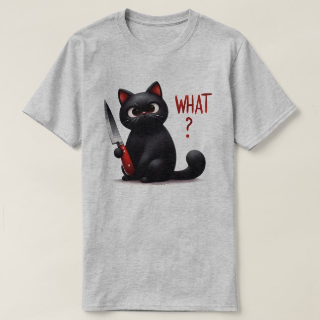 Camiseta Gato Sarcástico Gráfico (Frente do Design)
