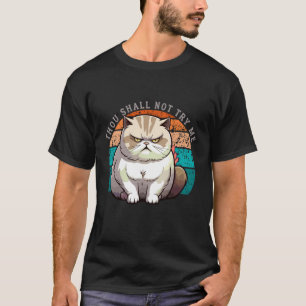 Camiseta Gato Sarcástico Tu Não Me Irás Testar