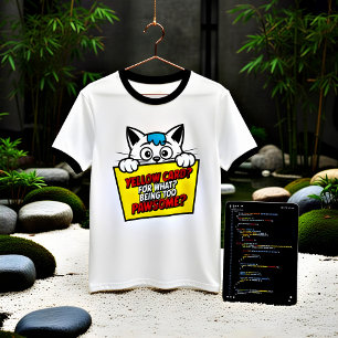 Camiseta Gato Sassy Pawsome para Amantes de Gatos e Fãs de