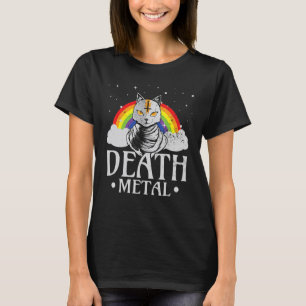 Camiseta Gato Satanista do Rock Gótico Para Concertos Festi