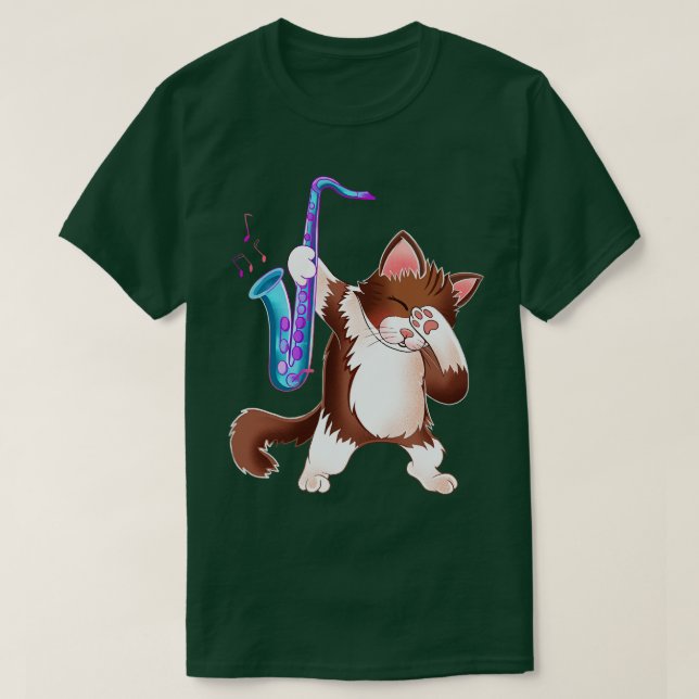 Camiseta Gato Saxofone (Frente do Design)