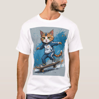 Camiseta gato se diverte