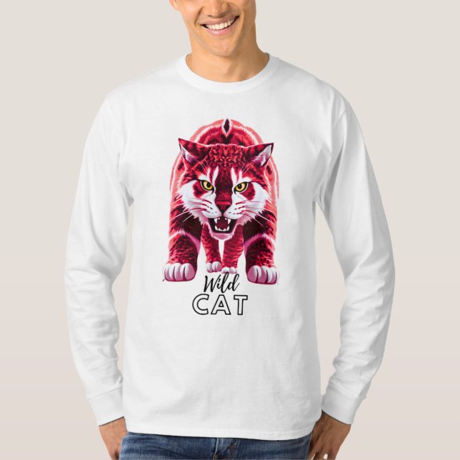 Camiseta Gato selvagem (Frente)