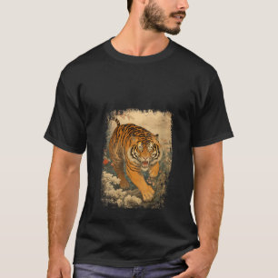 Camiseta Gato Selvagem Cabeça de Tigre Zoo Selvagem de Tigr