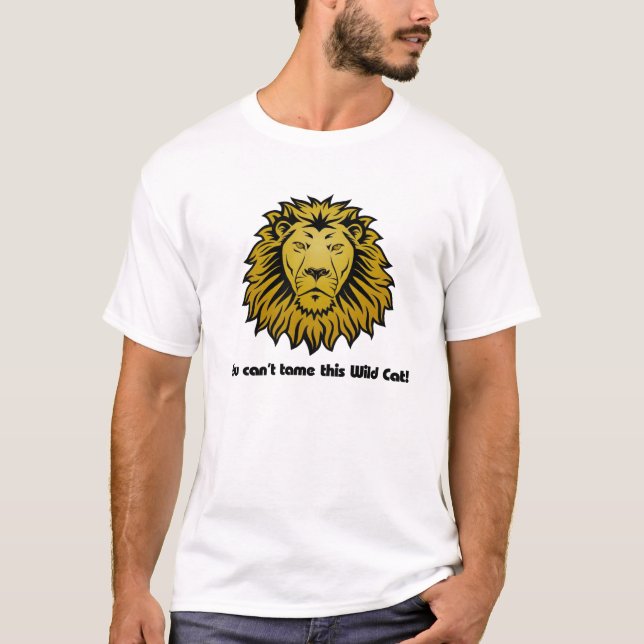 Camiseta Gato selvagem do leão (Frente)