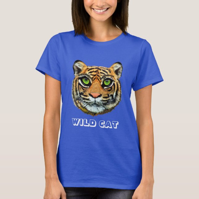 Camiseta Gato Selvagem e Caligrafia (Frente)