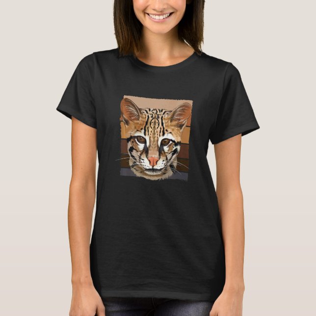 Camiseta Gato Selvagem Ocelote Bengala (Frente)