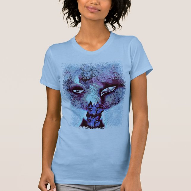 Camiseta Gato selvagem surreal (Frente)