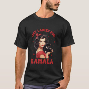 Camiseta Gato Senhoras Para A Mulher De Gato Sem Fios De Ka