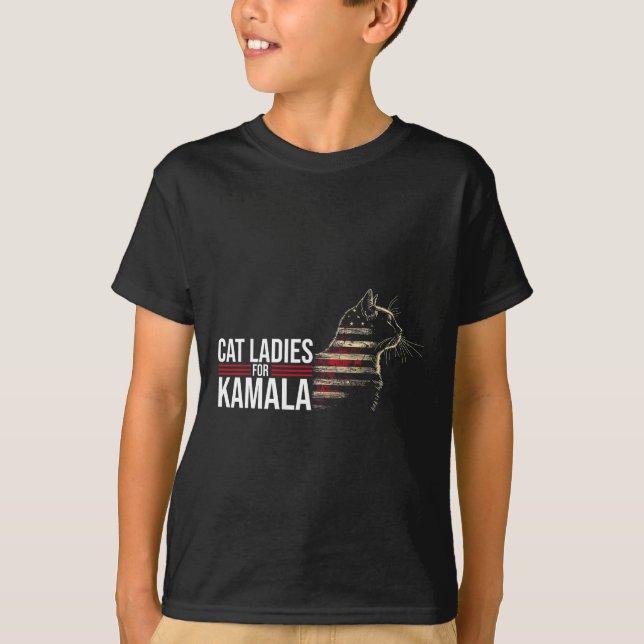 Camiseta Gato Senhoras Para Kamala (Frente)
