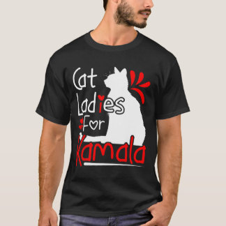 Camiseta Gato-Senhoras Para O Gráfico De Kamala Silhouette