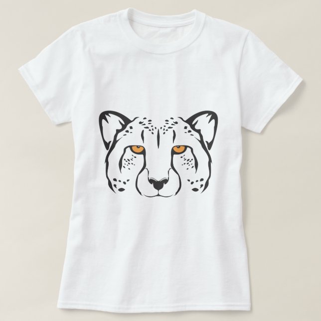 Camiseta Gato sério da chita (Frente do Design)
