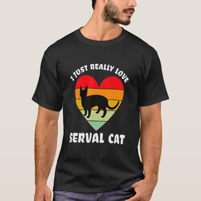 Camiseta Gato Serval amado (Frente)