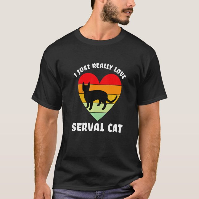 Camiseta Gato Serval gato querido (Frente)