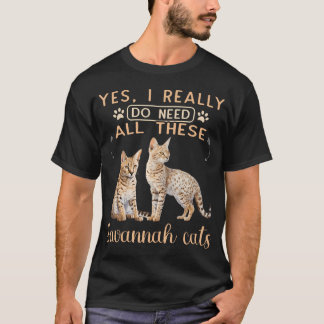 Camiseta Gato Serval Mesmo Eu Preciso de Toda Essa Sava Afr