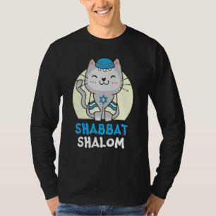 Camiseta Gato Shabbat Shalom Dia Santo Judaísmo Yom Kippu