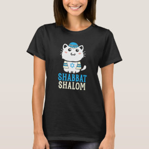 Camiseta Gato Shabbat Shalom Dia Santo Judaísmo Yom Kippur