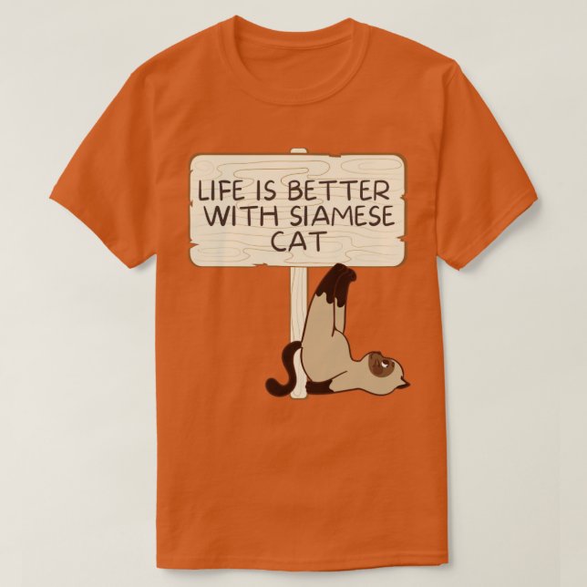 Camiseta gato siamês (Frente do Design)