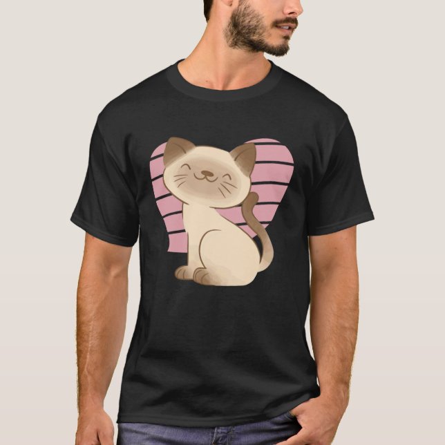 Camiseta gato siamês 2 (Frente)