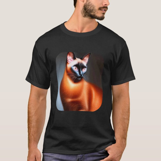 Camiseta gato siamês 6 (Frente)