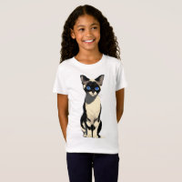 Gato Siamês Art Blue-Eyed Cat Lover Crianças
