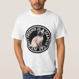 Camiseta Gato Siamês Melhor Amigo