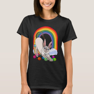 Camiseta Gato Siames Ovos de Páscoa Coelho Coelho