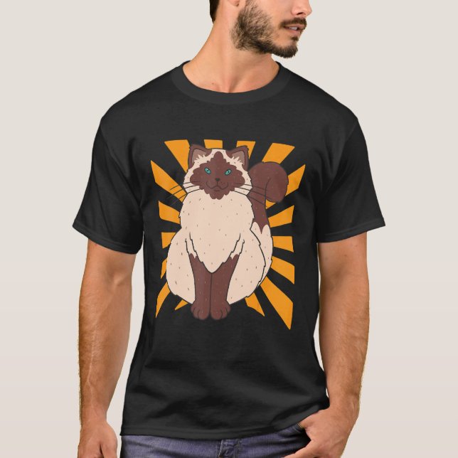 Camiseta Gato Siames Ragdoll (Frente)