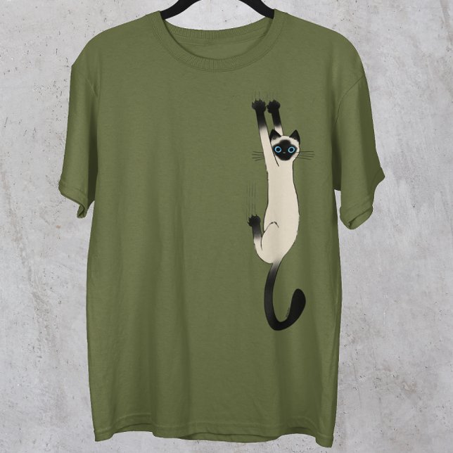 Camiseta Gato Siamês Seguindo | Gato Engraçado (Criador carregado)