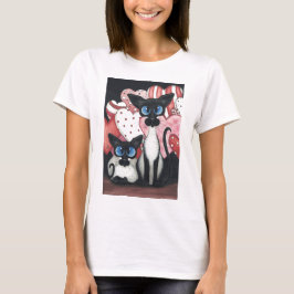 Camiseta Gato Siamese dos namorados - x dois do amor