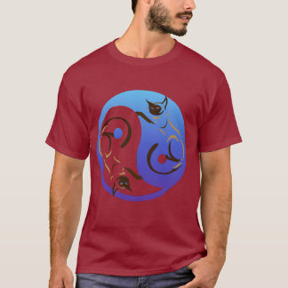Camiseta Gato Siamese Yin e YangT-Camisa