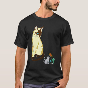 Camiseta Gato Siameses Sentado Gatinho Siameses Fragrância 