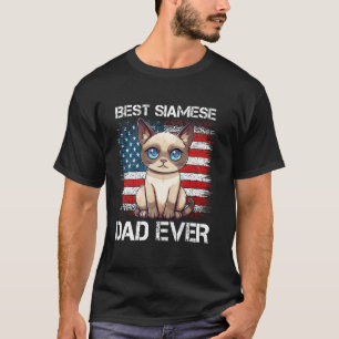 Camiseta Gato Siameso MELHOR PAI SIAMES MELHOR América Dono