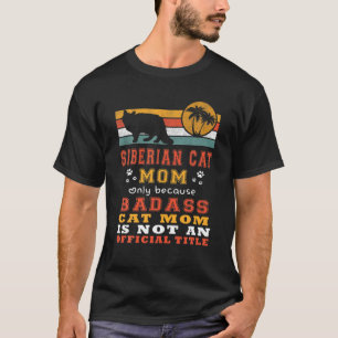 Camiseta Gato Siberiano Mãe Retro Vintage Gatinho Engraça