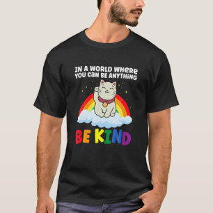 Camiseta Gato Simpático Bandeira Arco-íris Orgulho Gay Comu