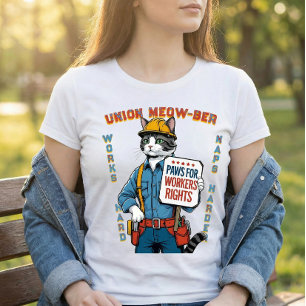 Camiseta Gato Sindical Engraçado