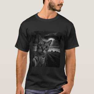 Camiseta Gato Singapura Selfie com OVNI