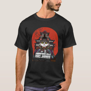 Camiseta Gato sintetizador analógico Japão Vintage Retro