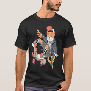 Camiseta Gato Skateboard Skateboarding Skateboarder