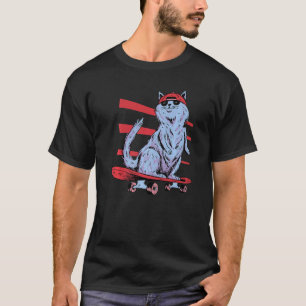 Camiseta Gato Skatista Skatista Gato Skate Gatinho Skate