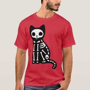 Camiseta Gato Skeleton Halloween Costume Gato Assustador 10