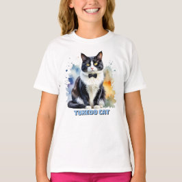 Camiseta Gato Smoking Elegante