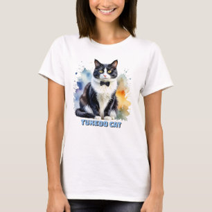 Camiseta Gato Smoking Elegante