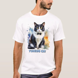 Camiseta Gato Smoking Elegante