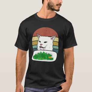 Camiseta Gato Smudge Não se Importa com Salada Engraçado