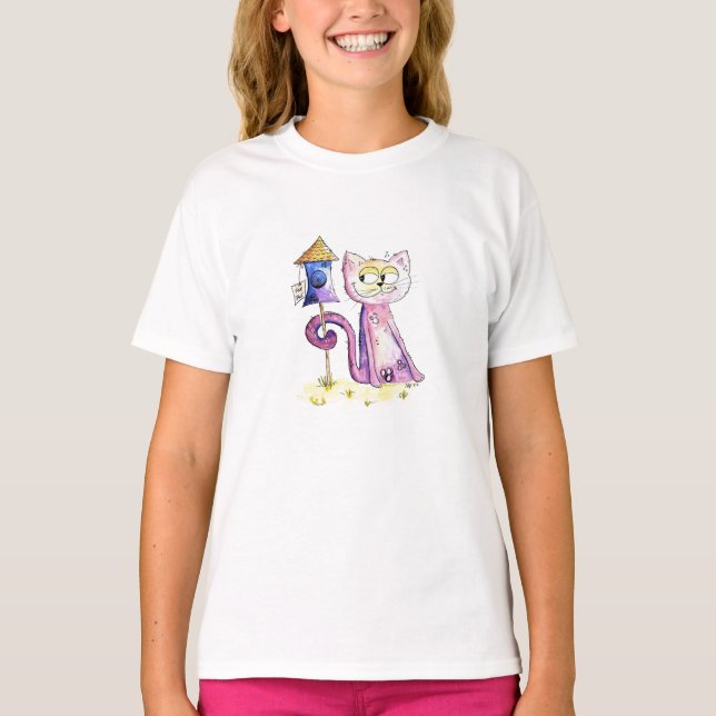 Camiseta Gato Sneaky Bastante Bestial com Birdhouse (Frente)