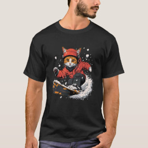 Camiseta Gato Snowboarder no Snowboarding