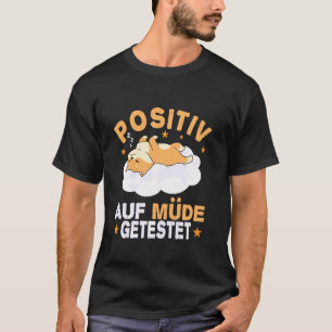 Camiseta Gato Sobre Pijamas De Vestuário Cansado Positivo