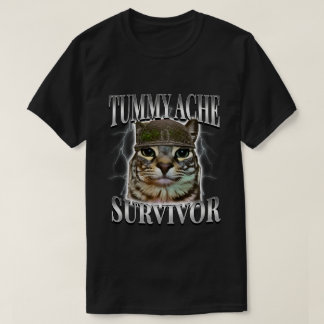 Camiseta Gato Sobrevivente de Dor de Barriga Meme