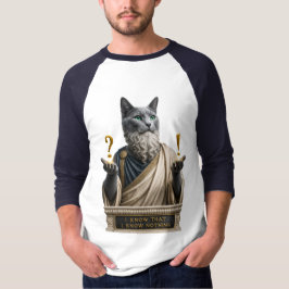 Camiseta Gato Socrates Azul Russo